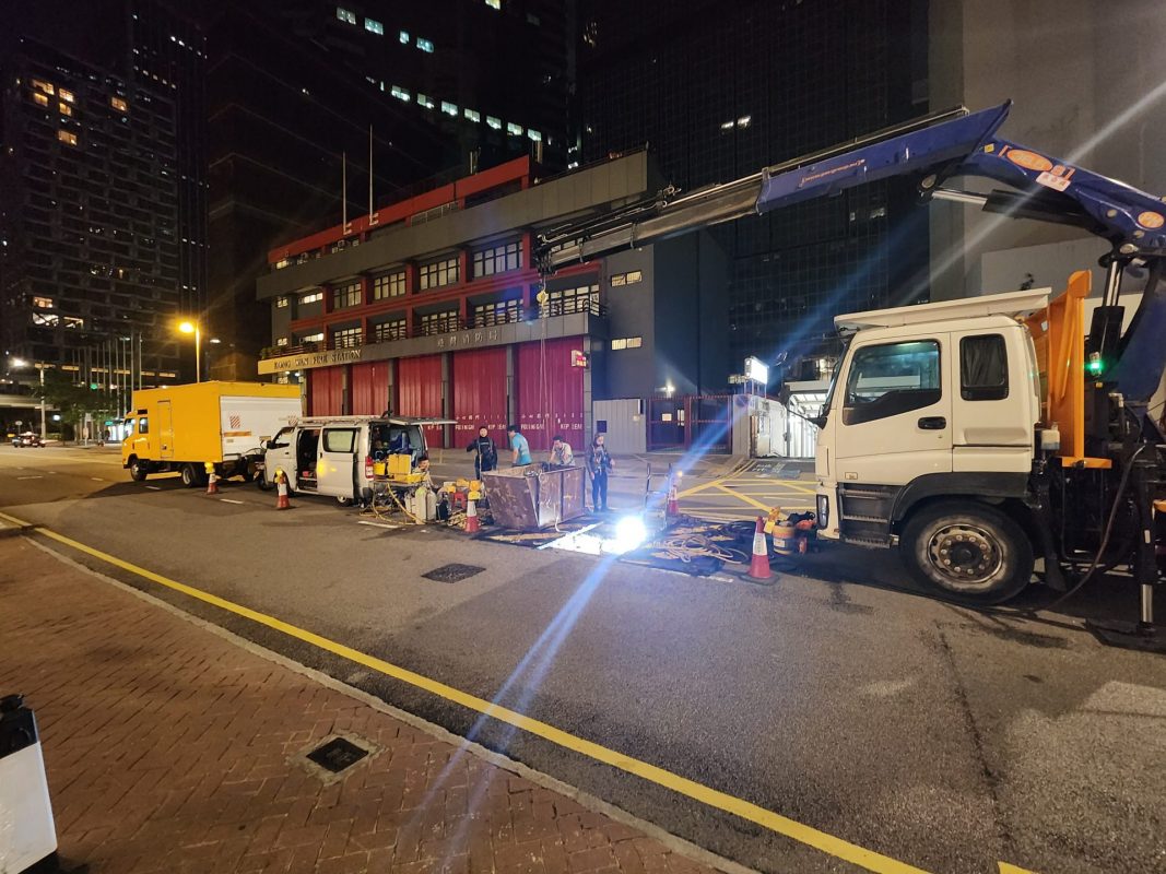 灣仔港灣道安裝纖維桶_2